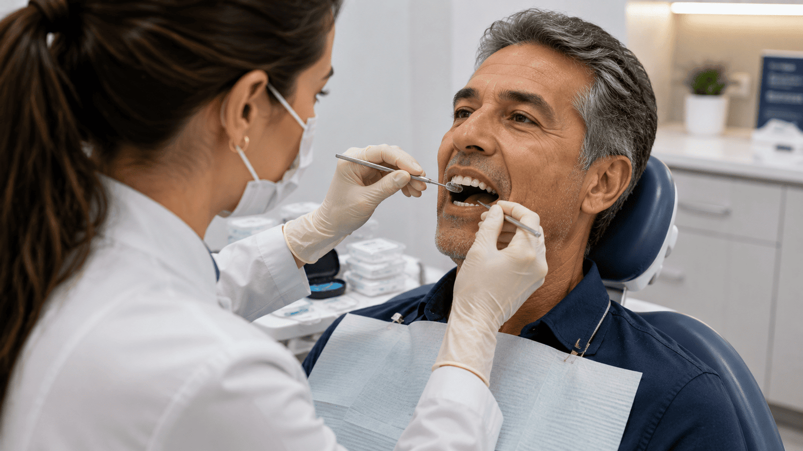 dentista analisando paciente