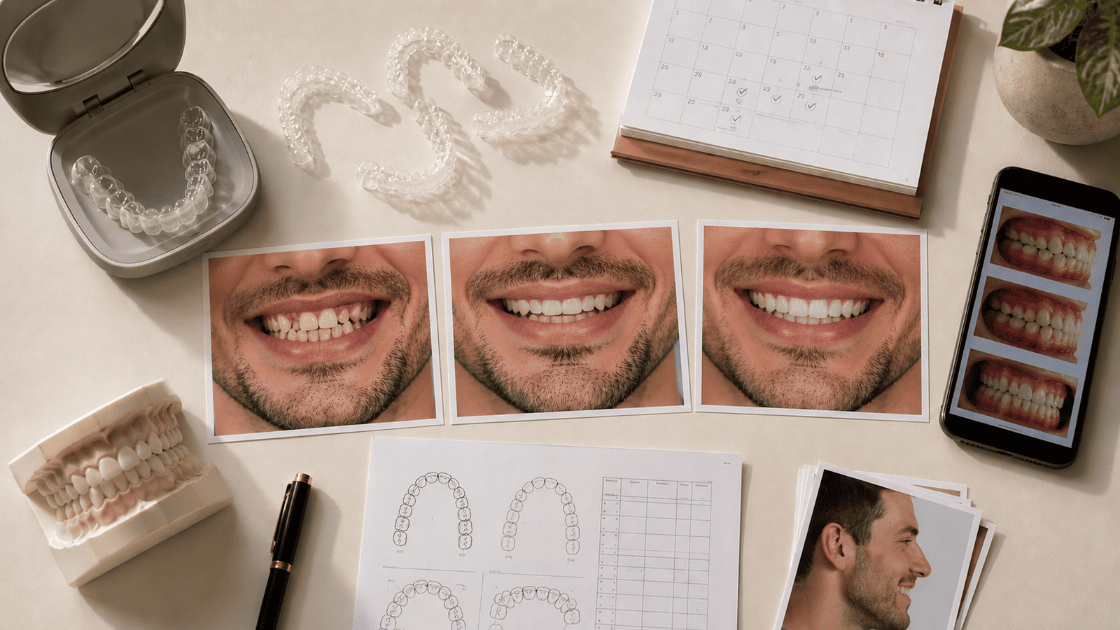evolução tratamento invisalign